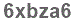 The text to enter in the texbox below is: 6xbza6