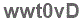 The text to enter in the texbox below is: wwt0vD