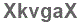 The text to enter in the texbox below is: XkvgaX