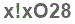 The text to enter in the texbox below is: x!xO28