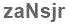 The text to enter in the texbox below is: zaNsjr