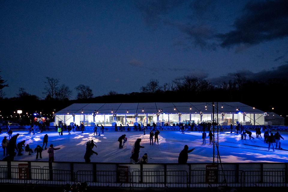 Heated Outdoor Tents: The Secret to a Magical Winter Wonderland Event heated outdoor tent and ice skating rink