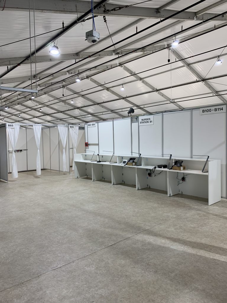 rapid deployment shelter systems nurses station


