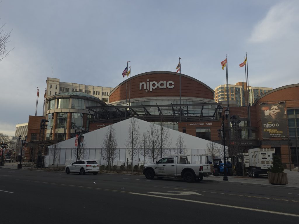 Temporary Event Structures That Elevate Corporate Experiences Through Thoughtful Design Temporary Event Structure NJPAC Newark New Jersey